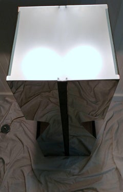 Illuminated Magazine Plant Pedestal by Neal Small 1970s, Offered by La Porte