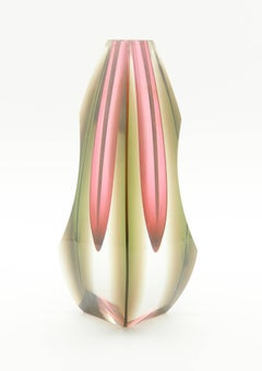 Bohemia Faceted Glass Vase Pavel Hlava (Exbor/Egermann)