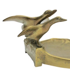 French Art Nouveau Gilt Bronze Tray by Marionnet Signed "A. Marionnet", Paris