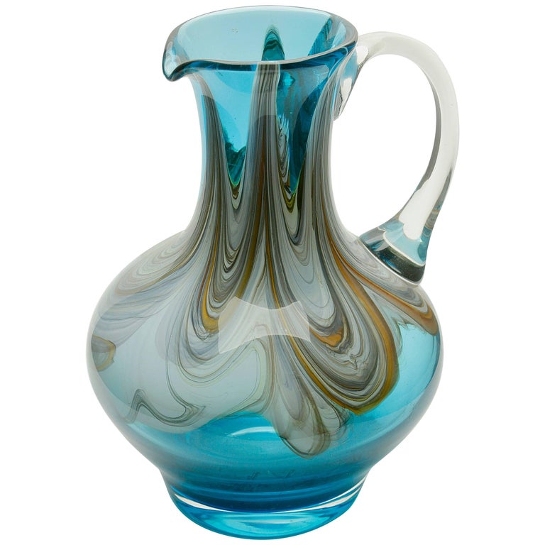 Murano Dark Purple and Light Amber Italian Art Glass Forato Pierced