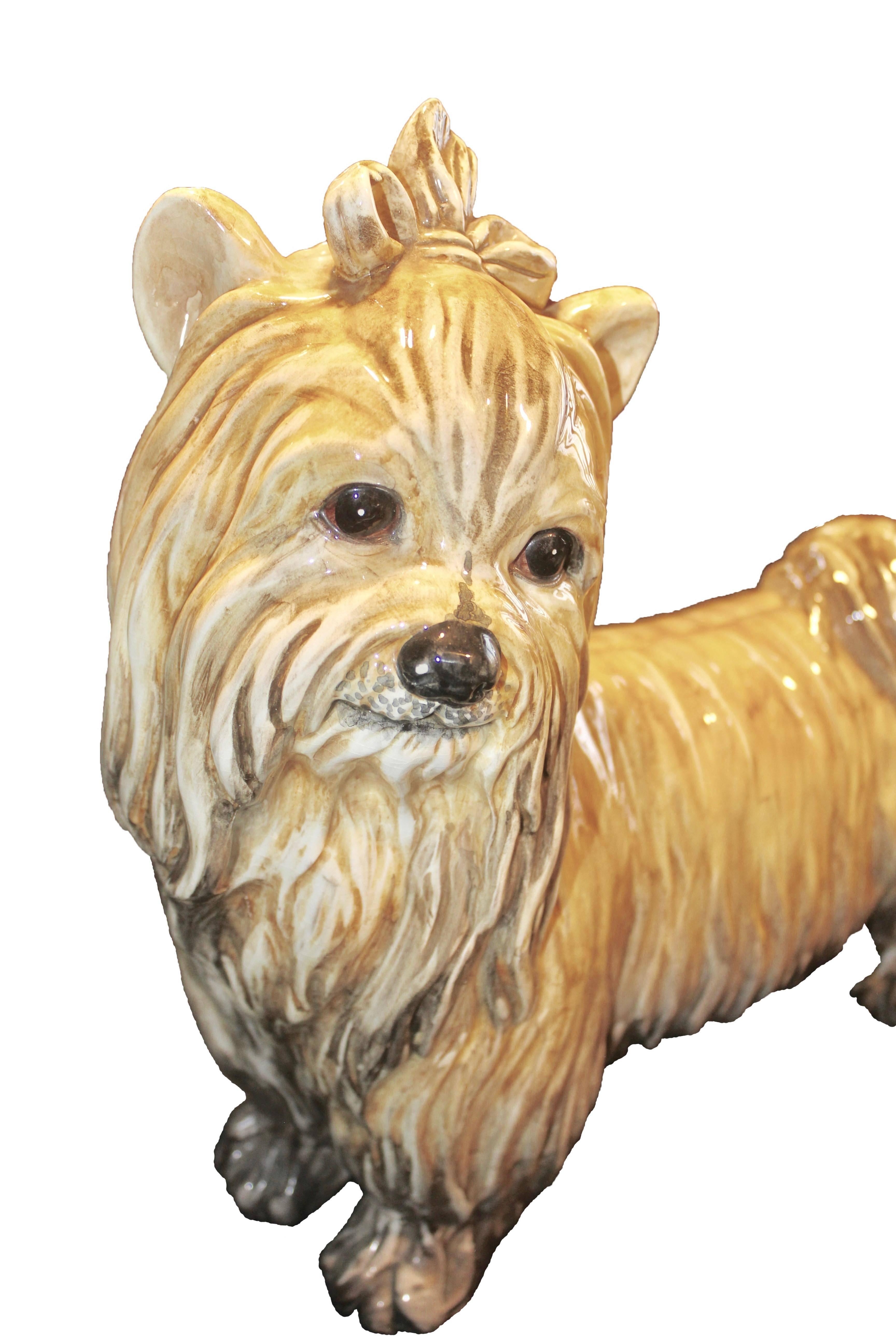 This stylish dog sculpture dates to the late 1950s-1960s and was fabricated in Italy.
The piece is in excellent condition and a real beauty!

Available other Art Nouveau , Art deco 
and Vintage pieces:
Please kindly check our storefront and