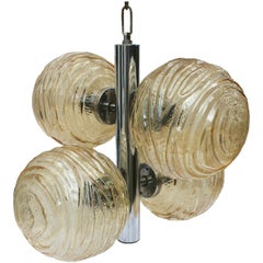 Glass Swirl Ball Pendant Light by Doria Lighting Company