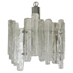 Midcentury Kalmar Ice Glass Chandelier, 1960s