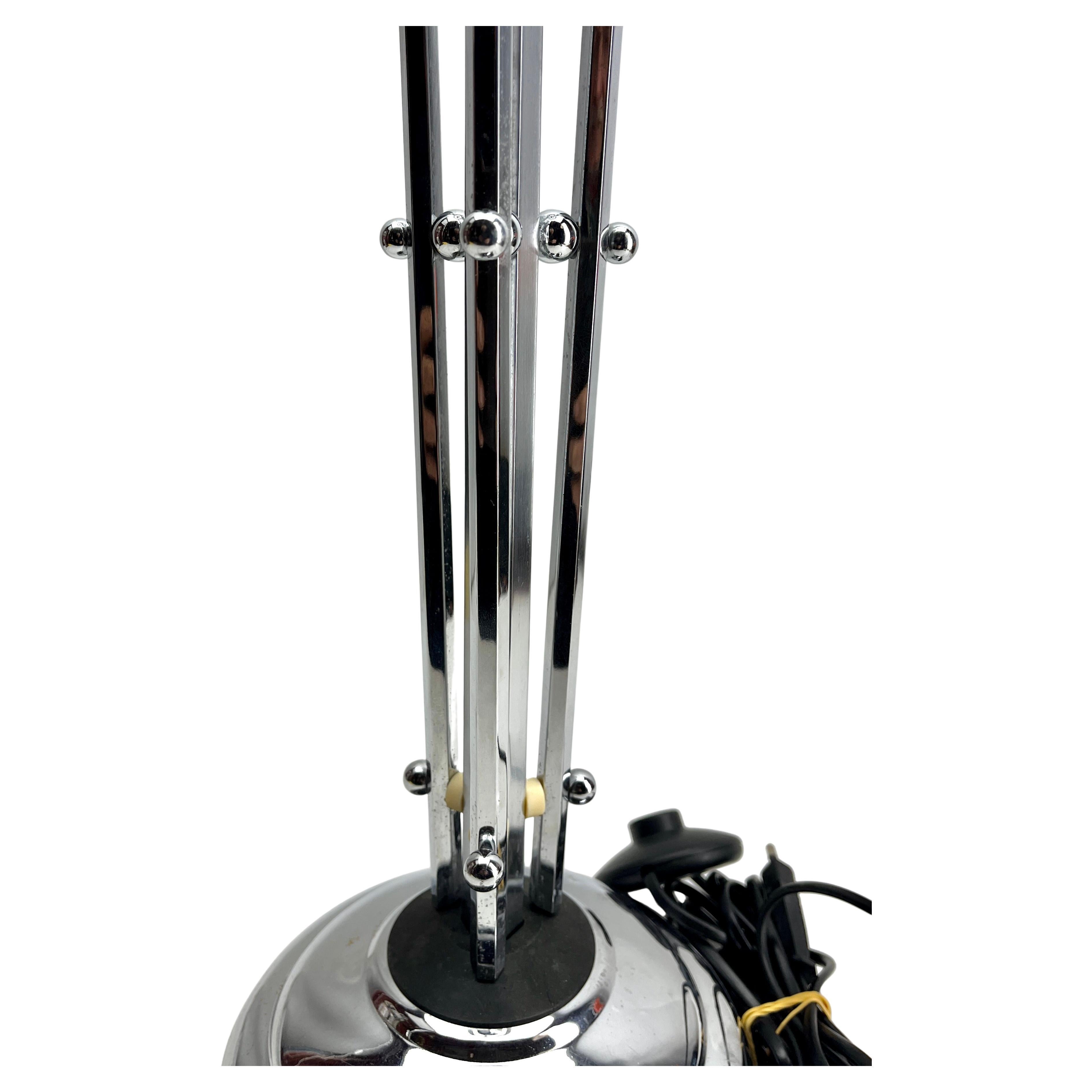 Unique one off Chrome Table, Floor- Desk Lamp, Midcentury, 1960s For Sale 7