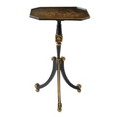 English Regency, Early 19th Century Lacquered Tripod Table, circa 1810