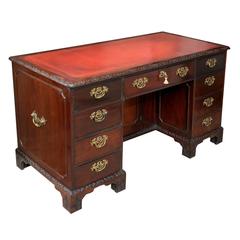 Mid-19th Century Chippendale Style Mahogany Desk, circa 1860