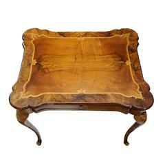 Italian Mid-18th Century Inlayed Cabriole Leg Centre or Side Table, circa 1760