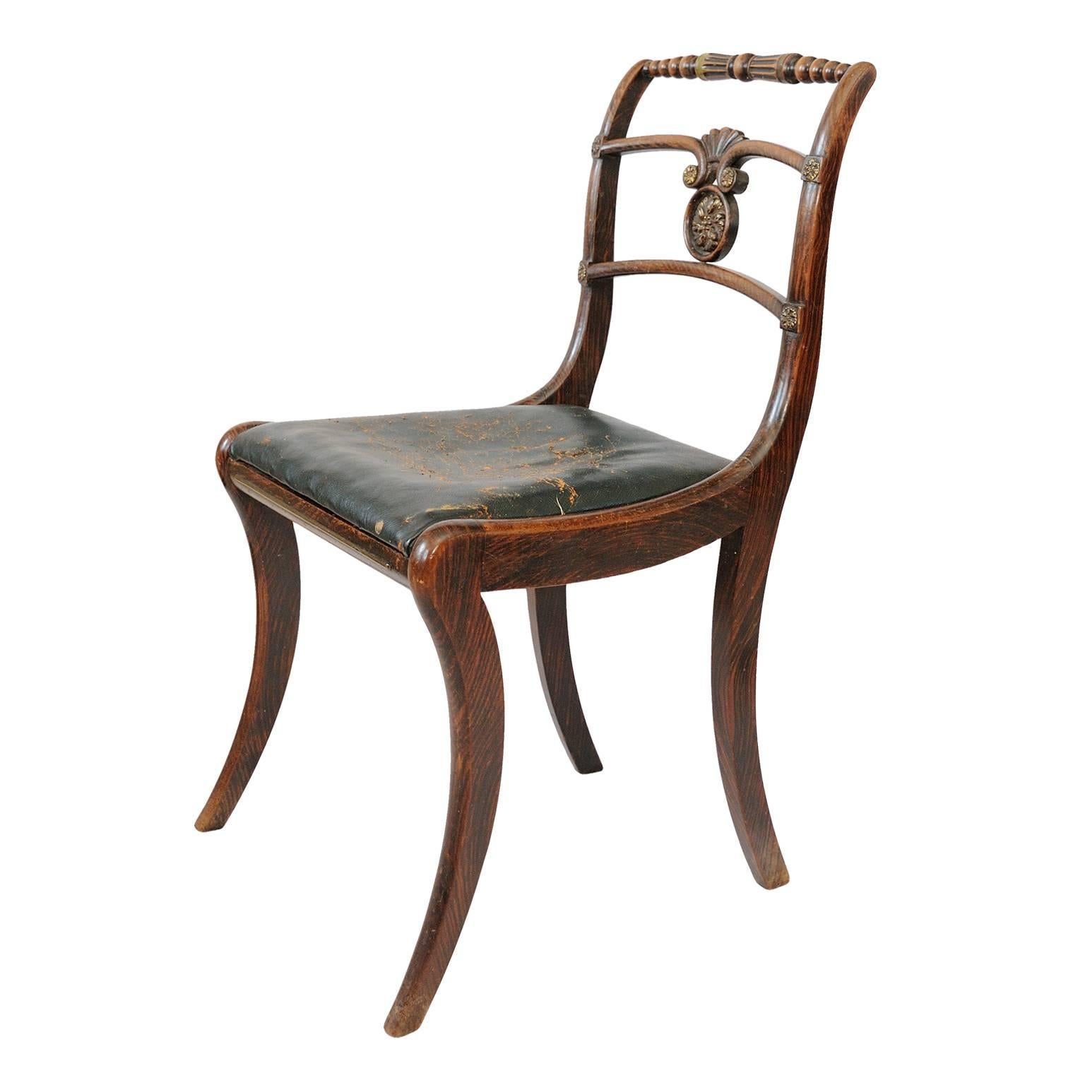 Faux Bois English Regency Side Chairs, circa 1810 For Sale