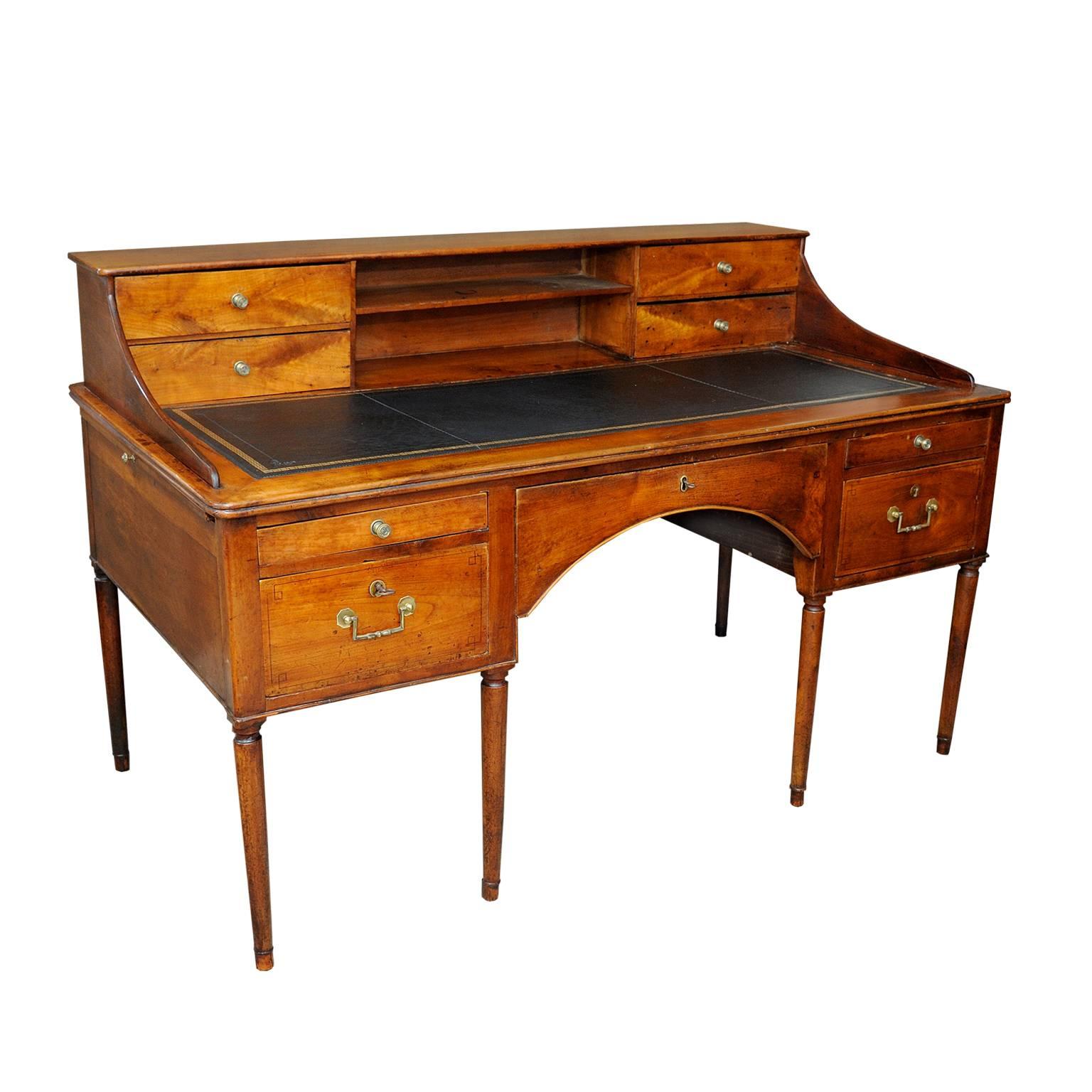 Large French 18th Century Louis XVI Cherrywood Writing Table/Desk, circa 1780 For Sale