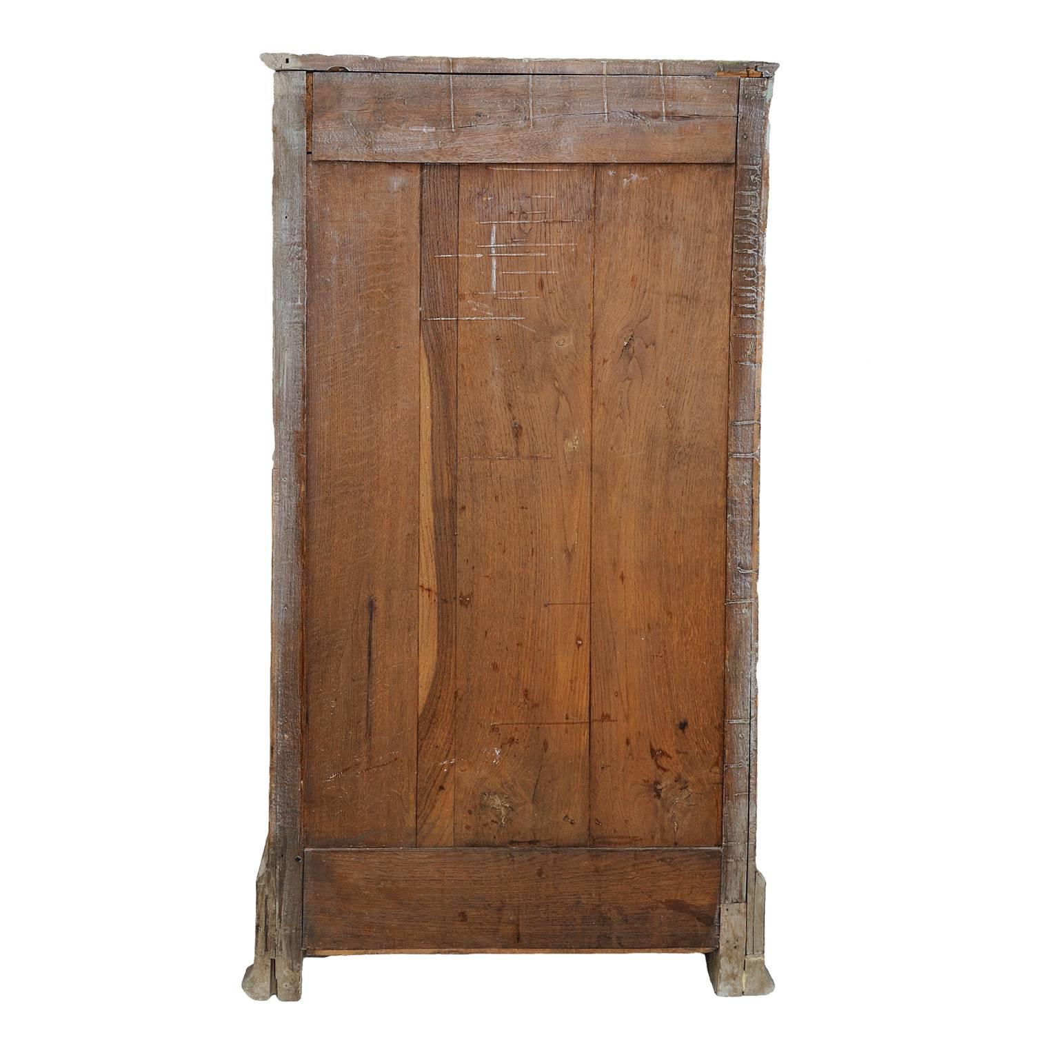 French Empire Style, Seven-Drawer Painted Oak Chest of Drawers, circa 1830 For Sale 2