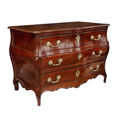 Louis XV Cherrywood Bomb Shaped Commode or Chest of Drawers, circa 1750