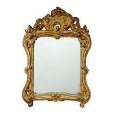 Italian Carved Wood and Gilded 17th Century Style Baroque Mirror, circa 1860