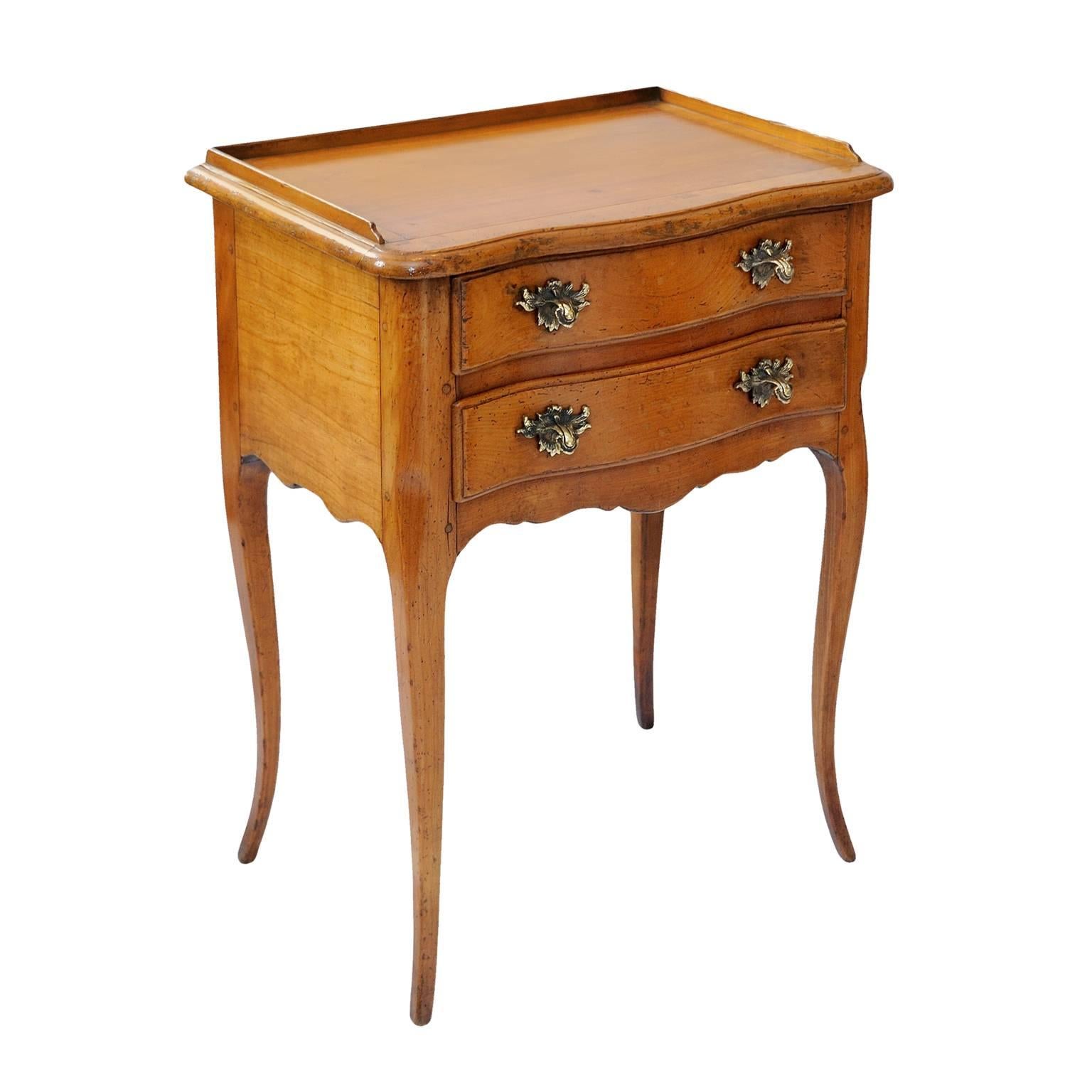 French Late 19th Century Louis XV Style Cherrywood Side Table, circa 1880 For Sale