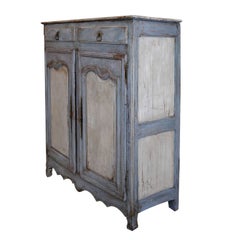 French Mid-18th Century Louis XV Small Painted Cupboard or Armoire, circa 1760