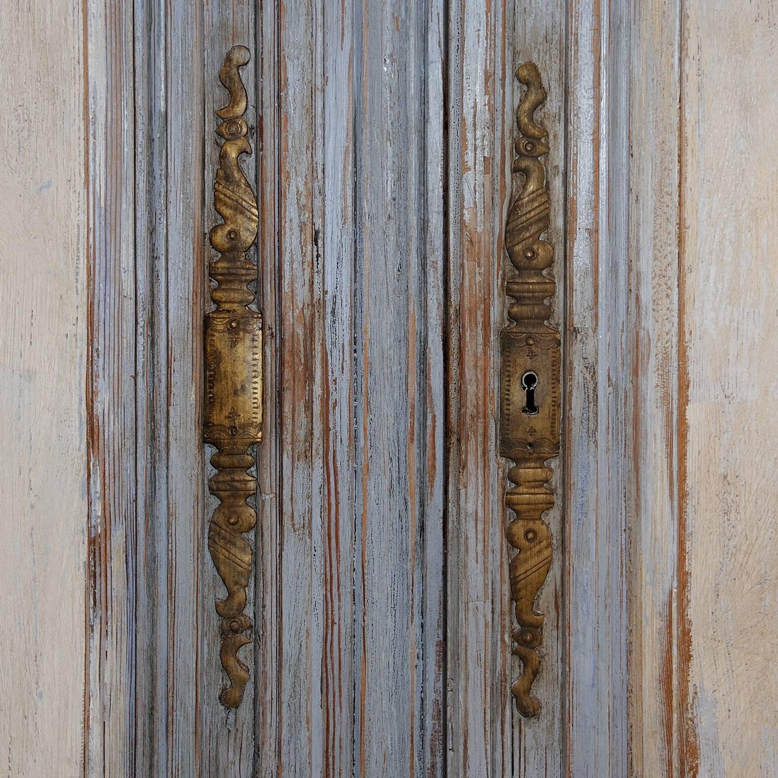 French Mid-18th Century Louis XV Small Painted Cupboard or Armoire, circa 1760 1