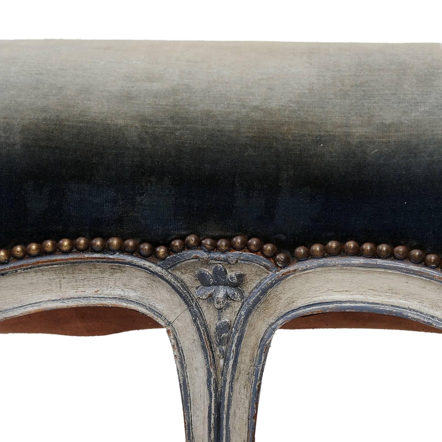 Late 19th Century Louis XV Style Painted Window Seat/Long Stool, circa 1880 For Sale 1