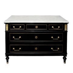 French, Mid-20th Century Mahogany Ebonized Commode, circa 1930