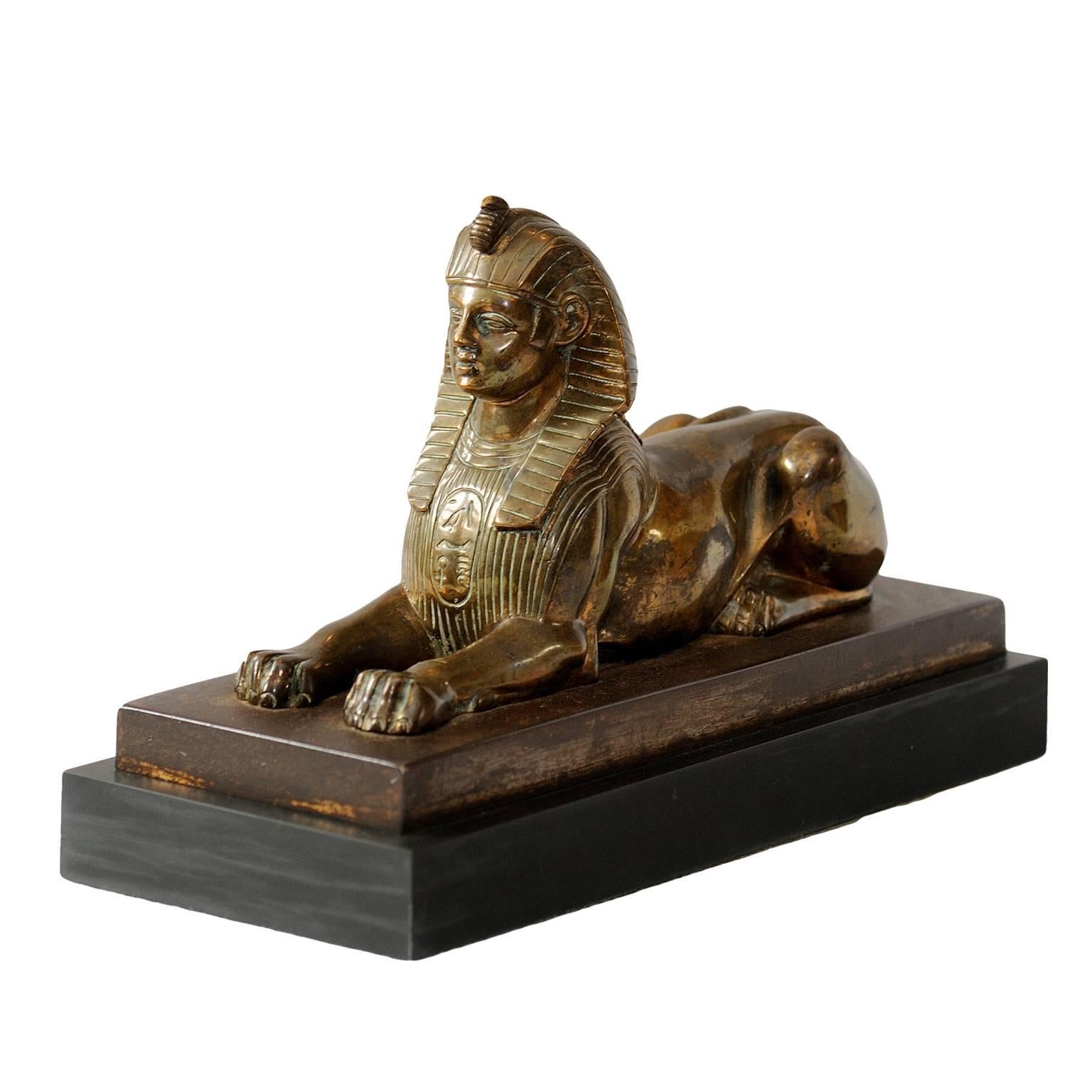 English Early 19th Century Regency Period Bronze Sphinx, circa 1820 For Sale