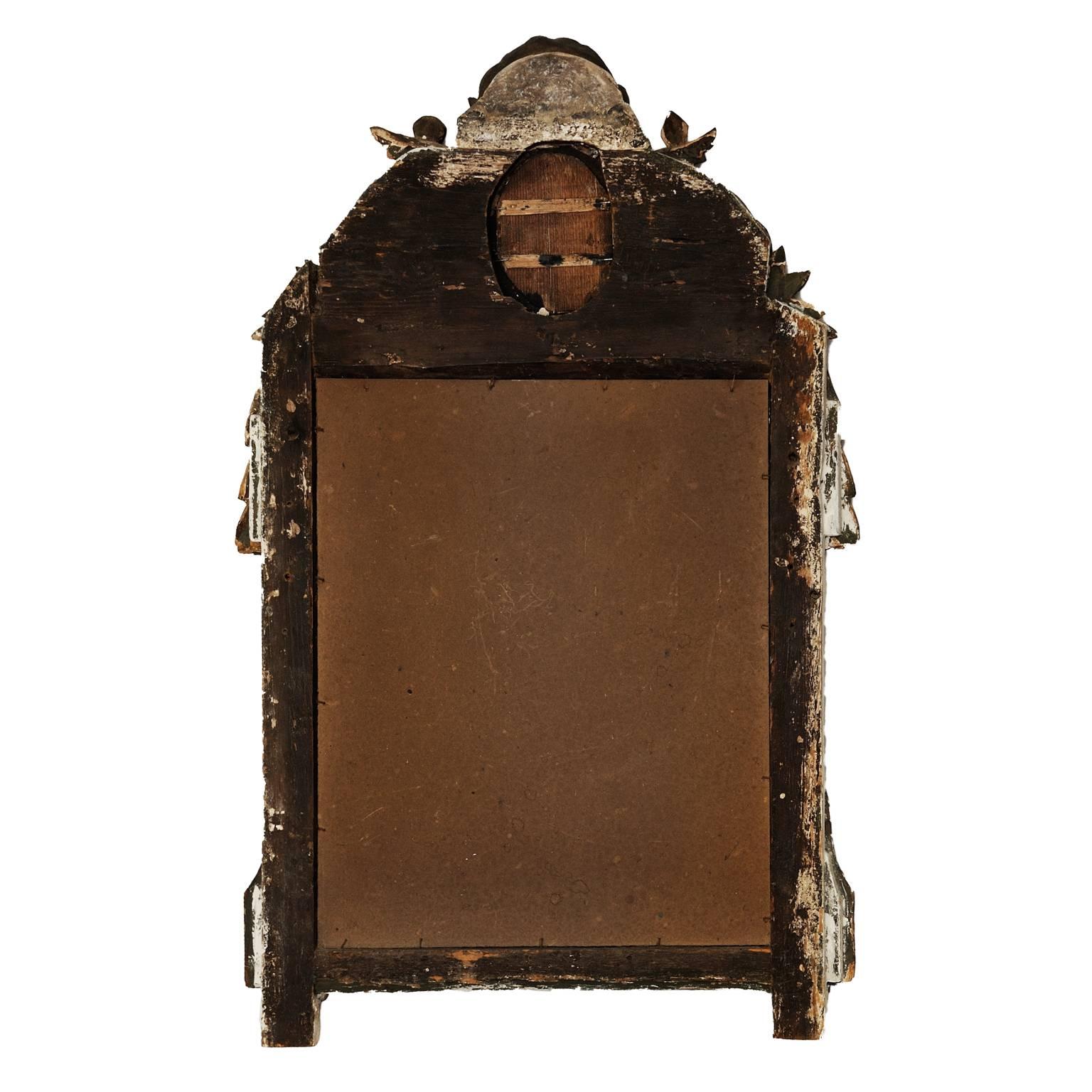 French Late 18th Century Louis XVI Painted and Gilt Mirror, circa 1780 For Sale 1