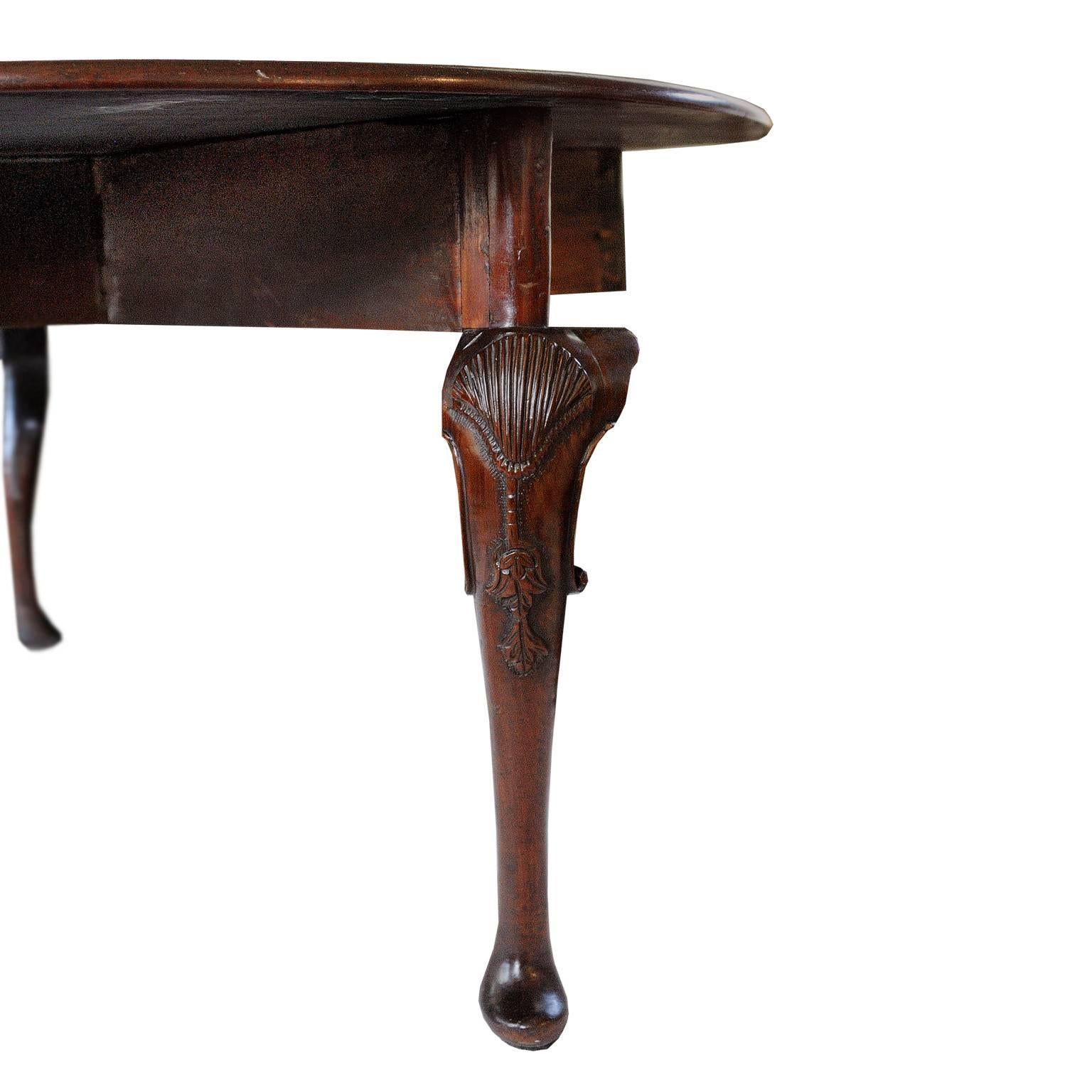 Irish George III Cuban Mahogany Drop Leaf Table, circa 1760 For Sale 1