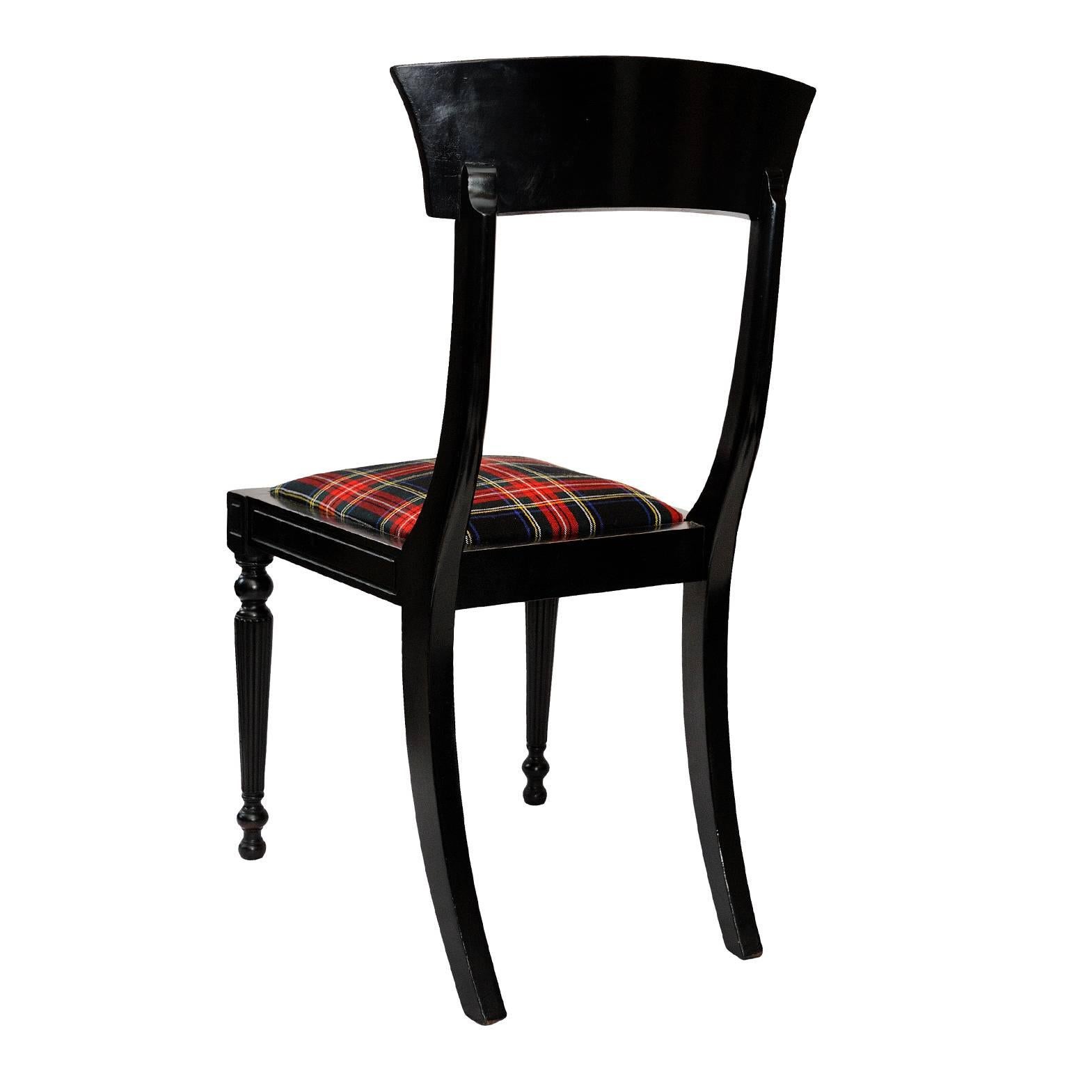 Mid-19th Century Set of Four Early 19th century Ebonized Side Chairs, circa 1830 For Sale