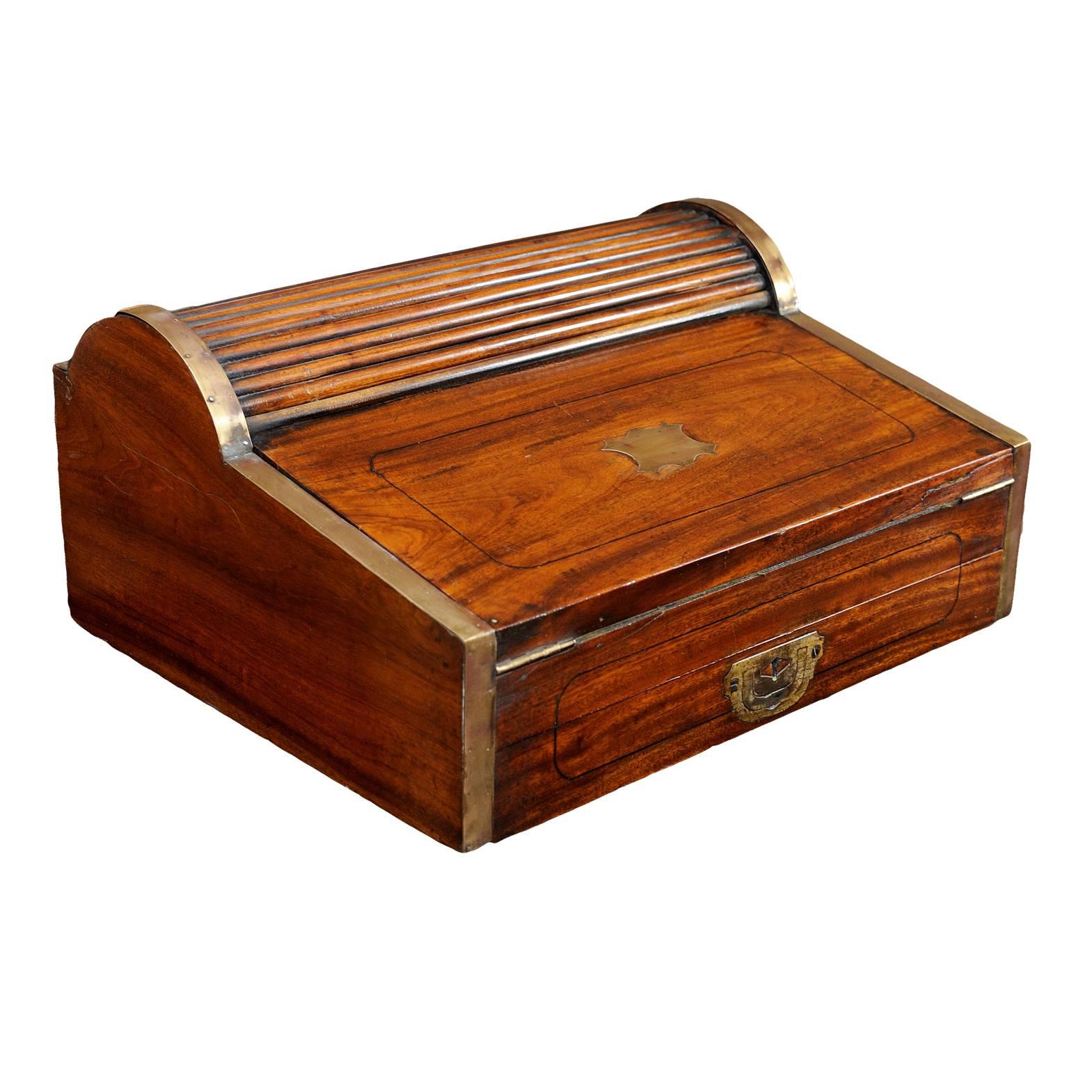 Anglo Chinese Camphor Wood Writing Slope, circa 1820 For Sale