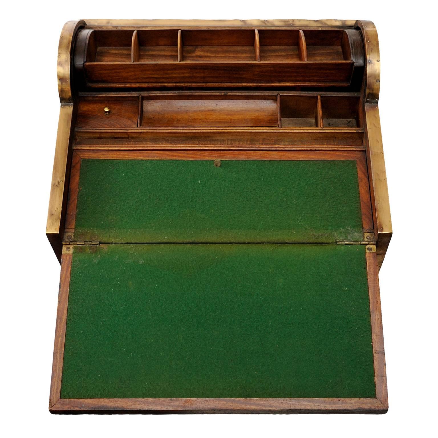 Polished Anglo Chinese Camphor Wood Writing Slope, circa 1820 For Sale