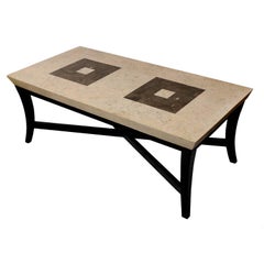 Mid-20th Century Italian Veneered Marble-Top Coffee Table, circa 1950