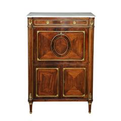 French Louis XVI Mahogany Secretaire Bureau, circa 1780