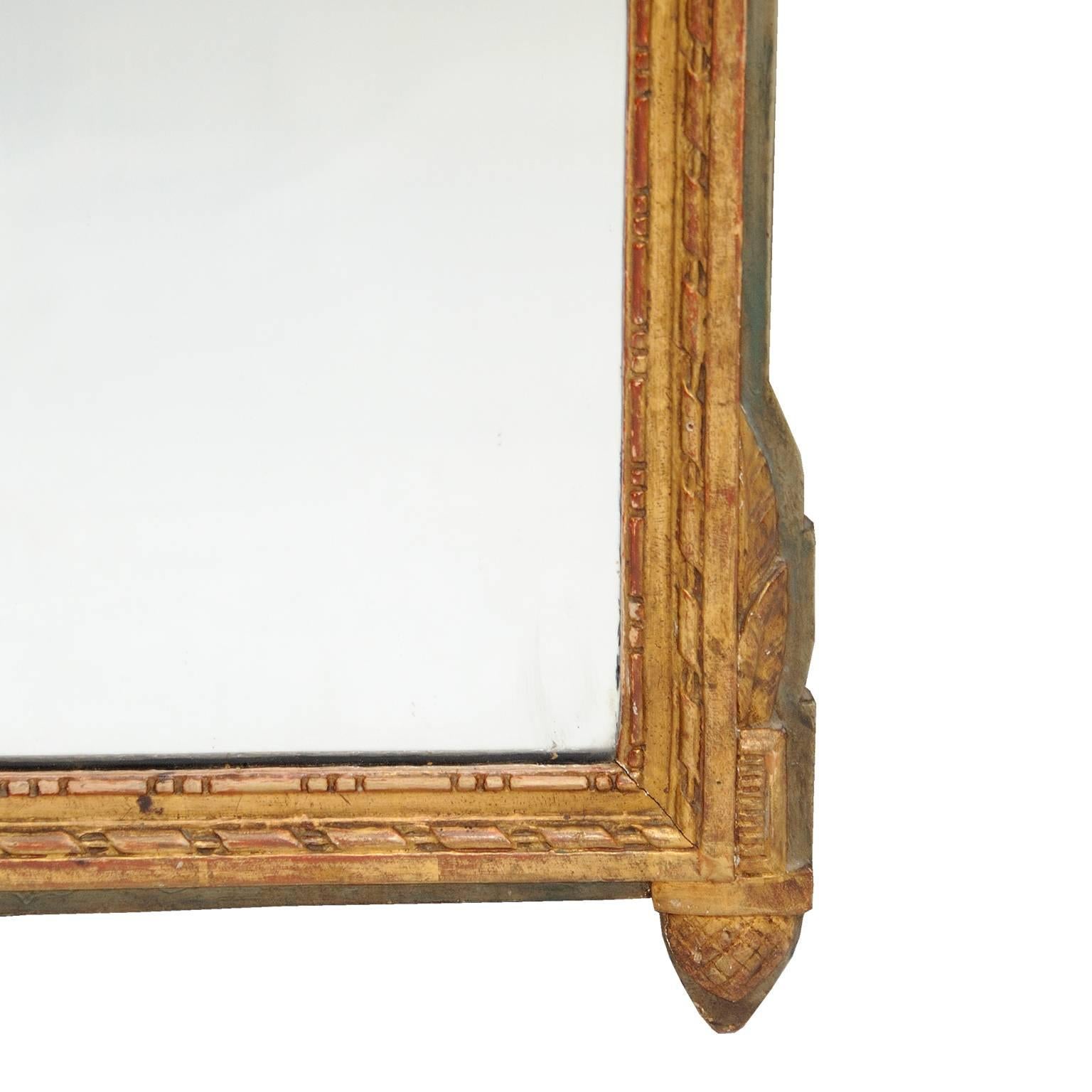 Louis XVI Northern French, Late 18th Century Painted and Giltwood Mirror, circa 1780 For Sale