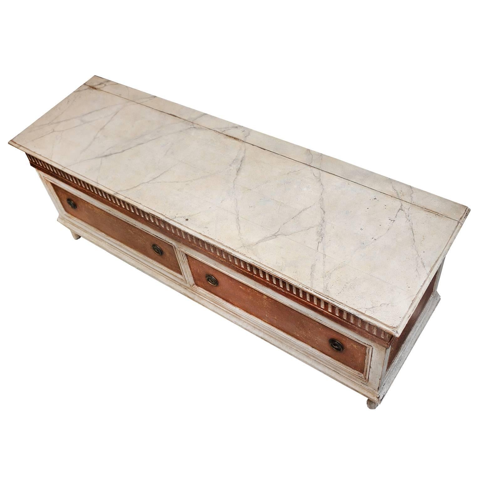 Gustavian Swedish 18th Century Style Blanket Box, circa 1860 For Sale