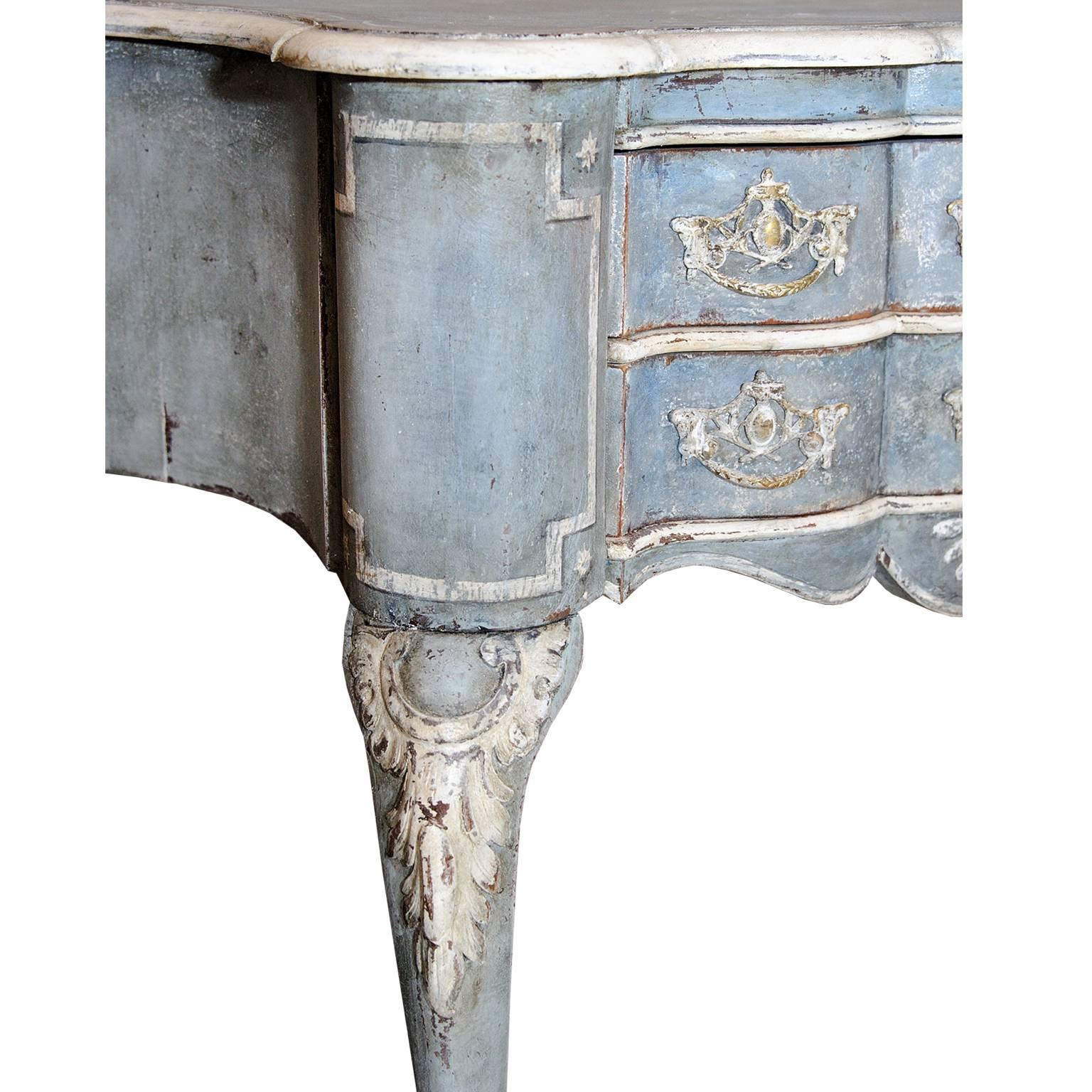 Mid-19th Century Dutch 19th Century Painted Lowboy or Side Table, circa 1860 For Sale