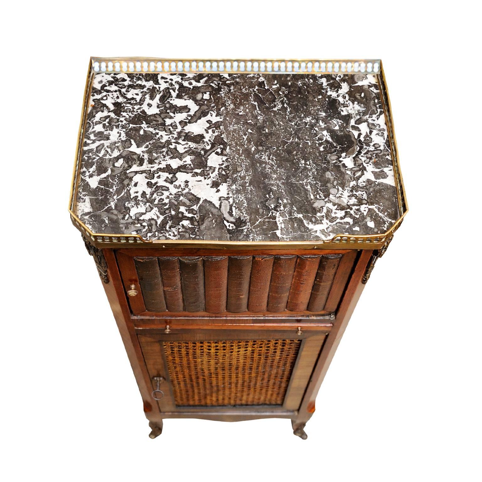 Faceted French 19th Century Louis XVI Style Small Rosewood Secretaire, circa 1860 For Sale