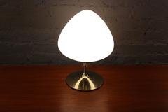 Laurel Brass and Frosted Glass 'Acorn' Table Lamp