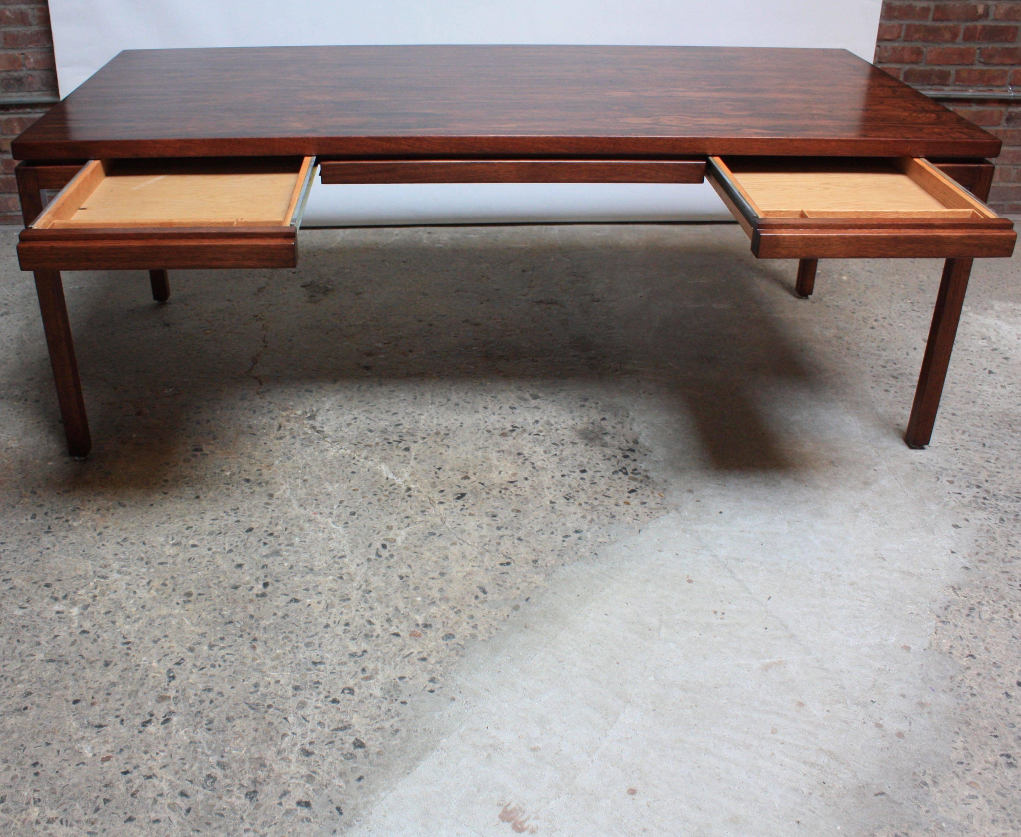 Mid-Century Rosewood Executive Desk 2