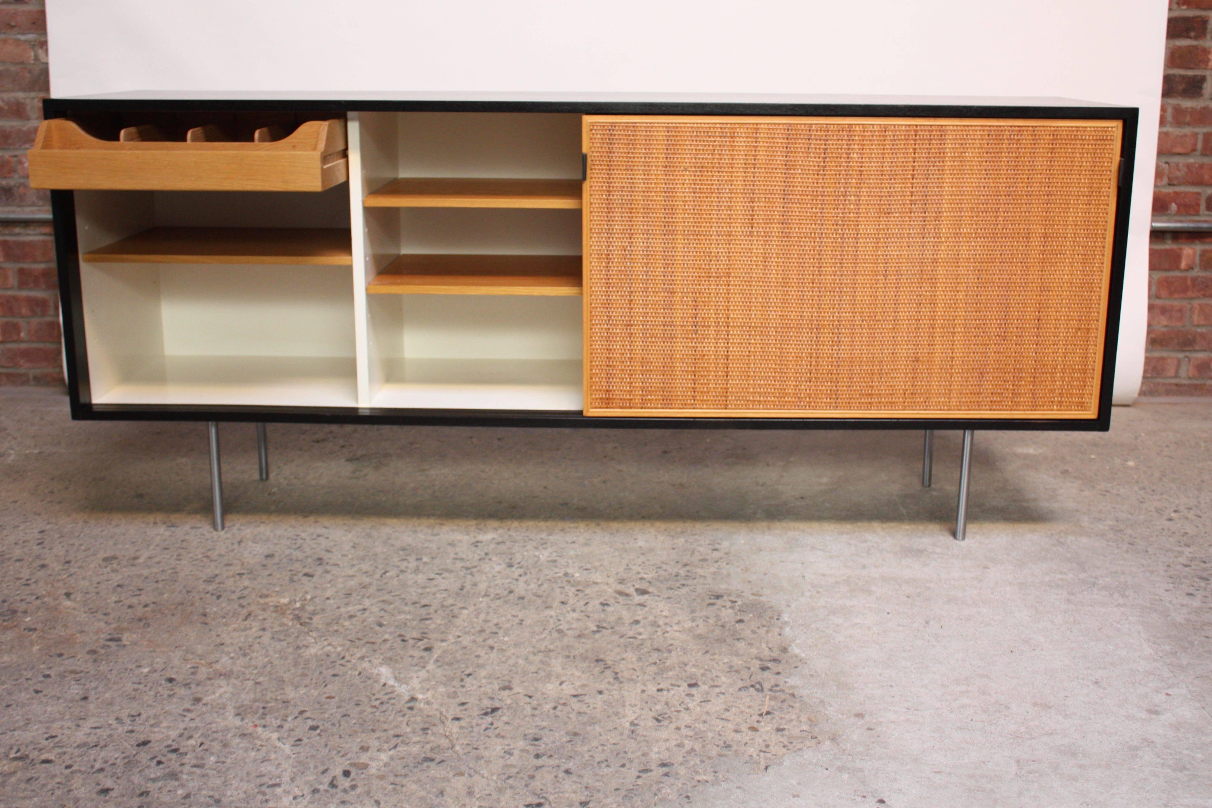 Early Florence Knoll Ebonized Credenza In Excellent Condition In Brooklyn, NY