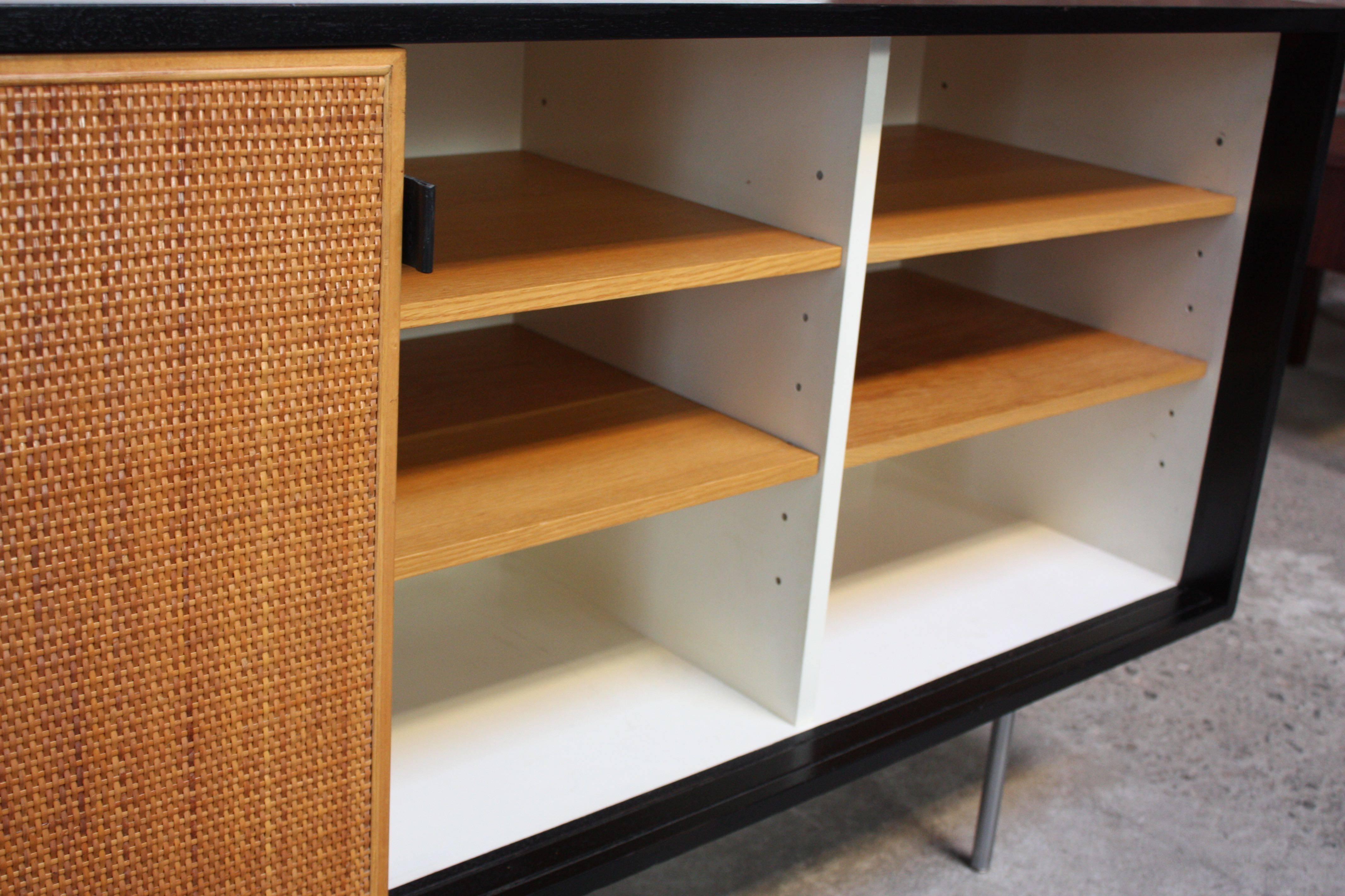 Mid-20th Century Early Florence Knoll Ebonized Credenza