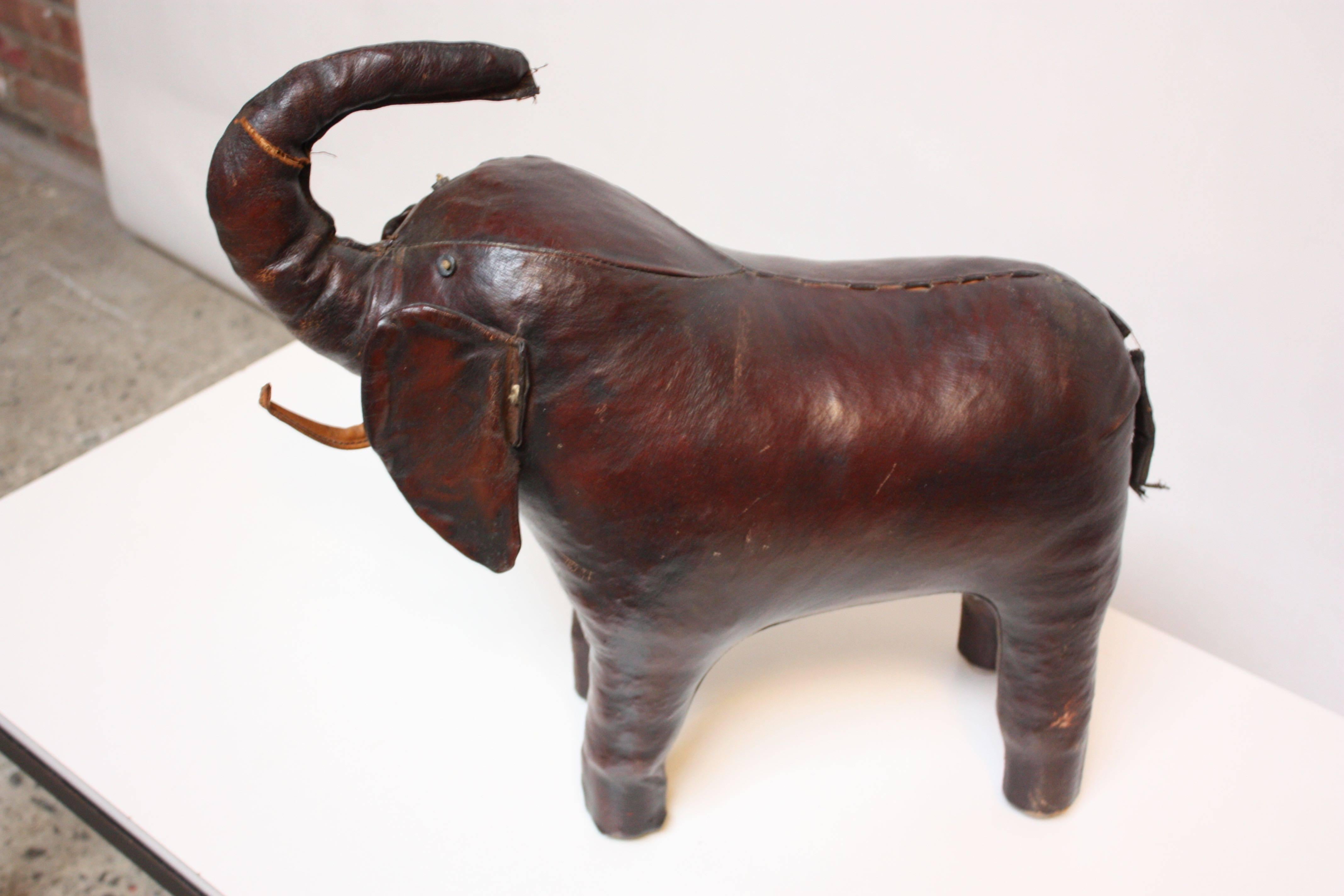 Mid-Century Modern Leather Elephant by Dimitri Omersa for Abercrombie and Fitch