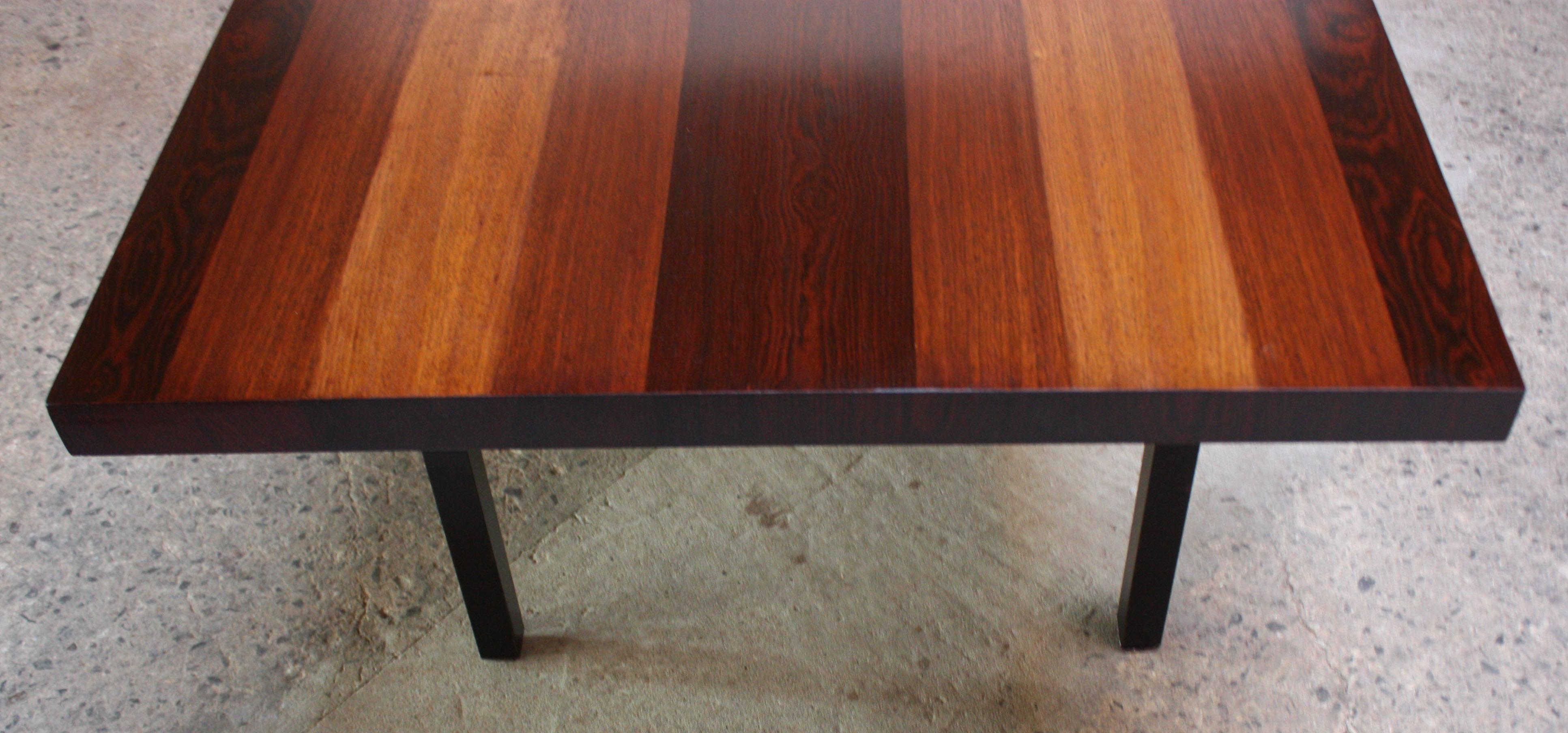 American Milo Baughman Mixed Wood Dining Table for Directional