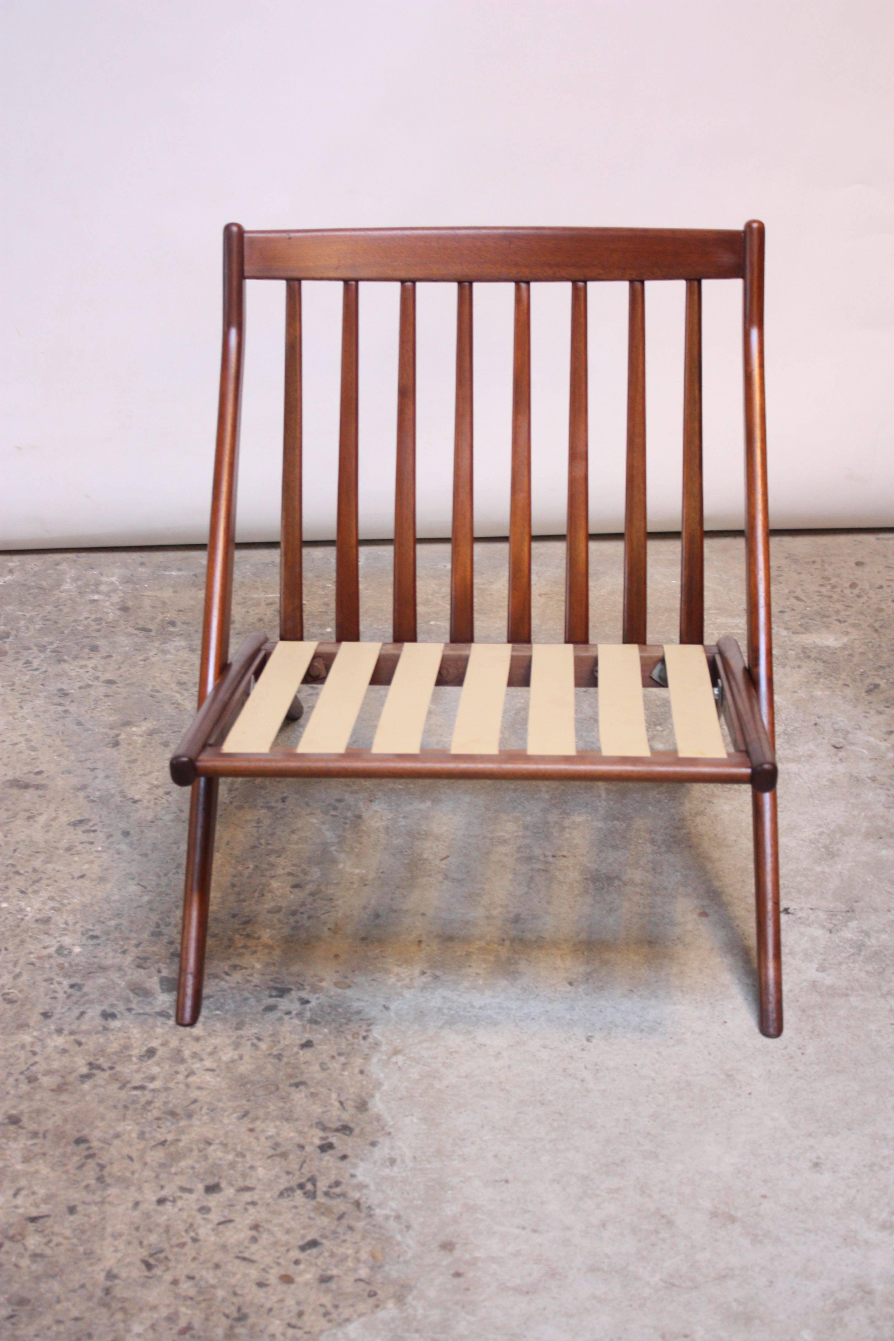 Swedish 'Scissor' Chair by Folke Ohlsson for DUX In Good Condition In Brooklyn, NY