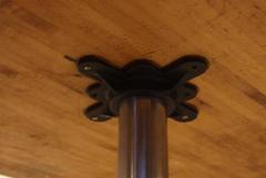 Cafe-Style Maple Butcher Block Dining Table on Chrome Base