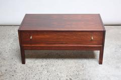 Danish Rosewood Single-Drawer Hallway Chest with Aluminium Pulls