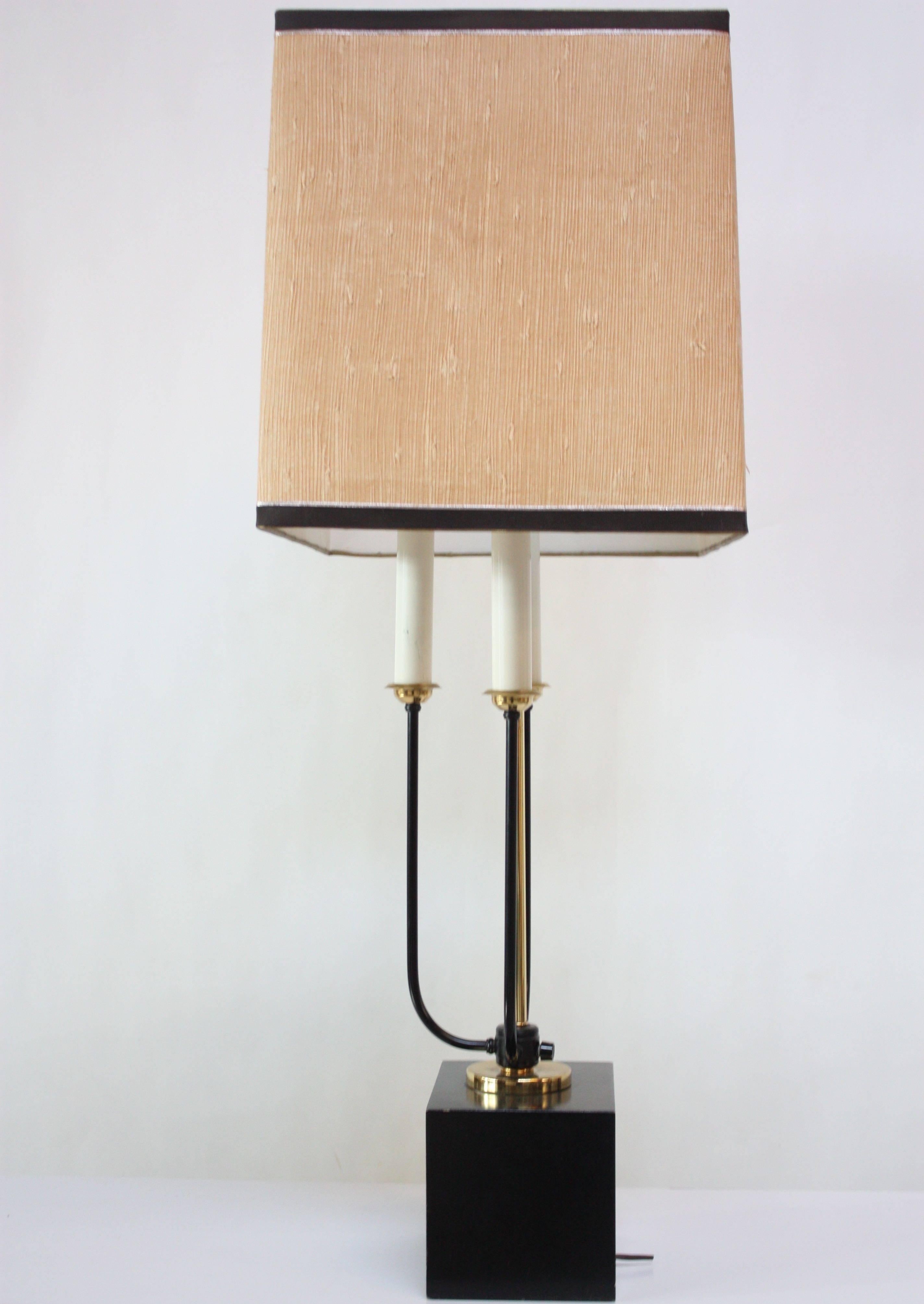 Mid-Century Bouillotte-Style Table Lamp After Tommi Parzinger 3