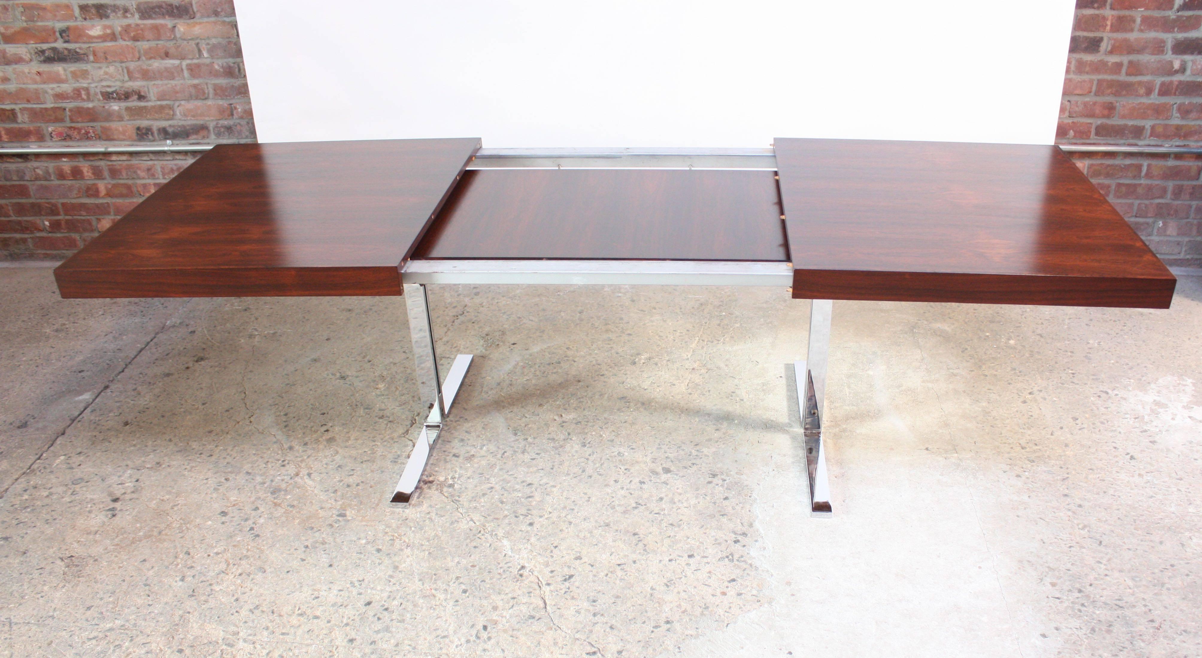 Mid-Century Modern Poul Nørreklit Low Rosewood Extension Table for Georg Petersens