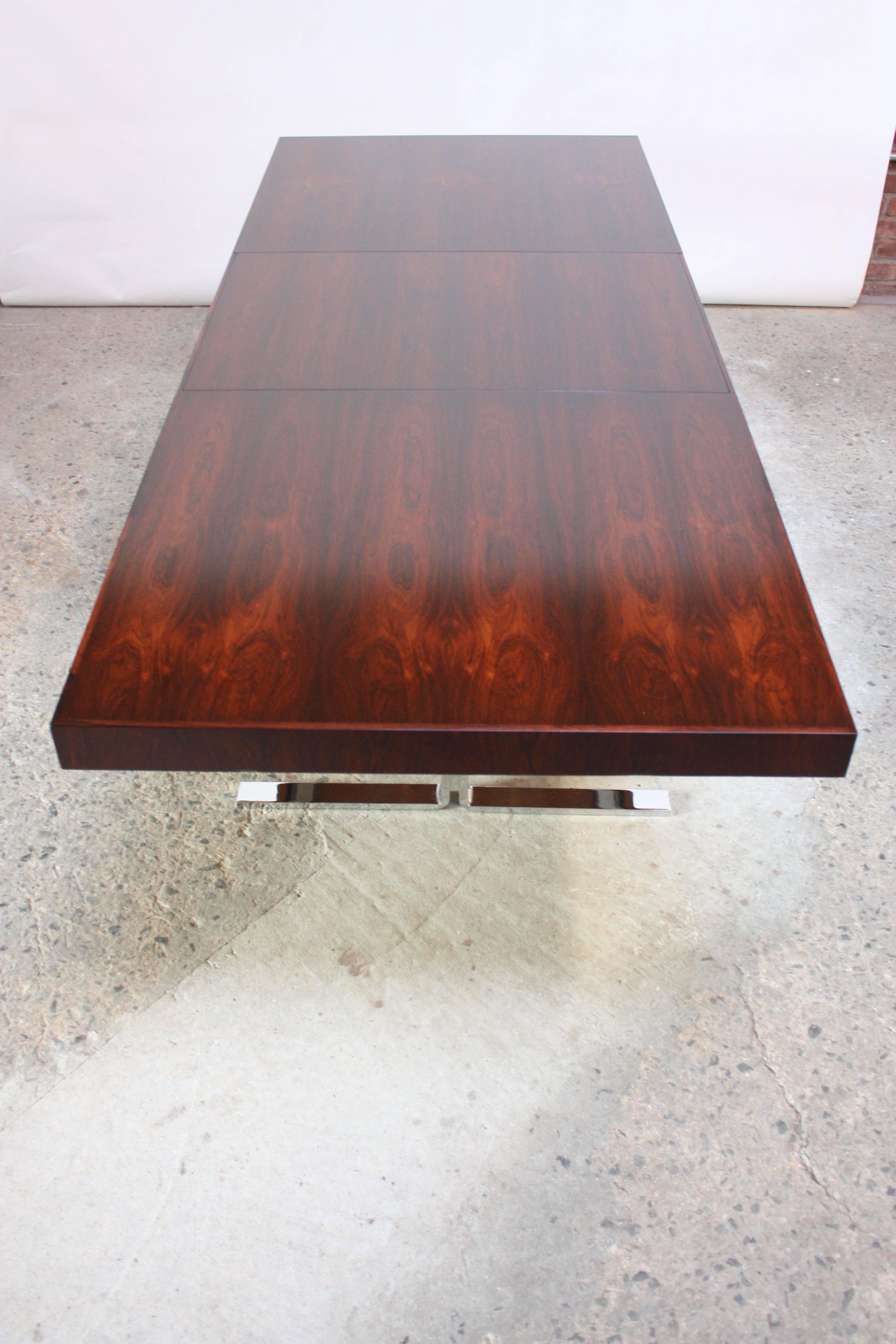 Poul Nørreklit Low Rosewood Extension Table for Georg Petersens In Excellent Condition In Brooklyn, NY