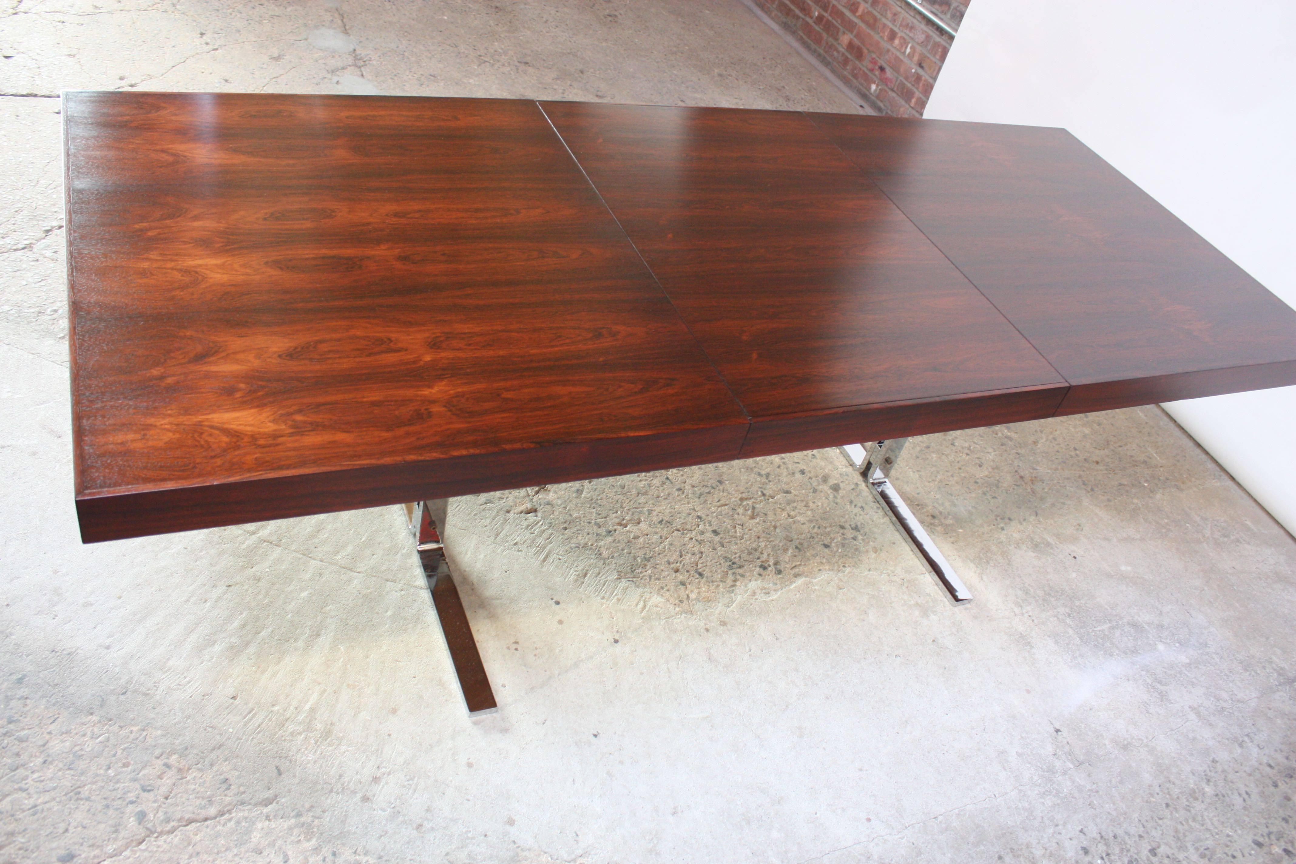 Mid-20th Century Poul Nørreklit Low Rosewood Extension Table for Georg Petersens