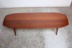 Danish Modern Teak Surfboard Coffee Table