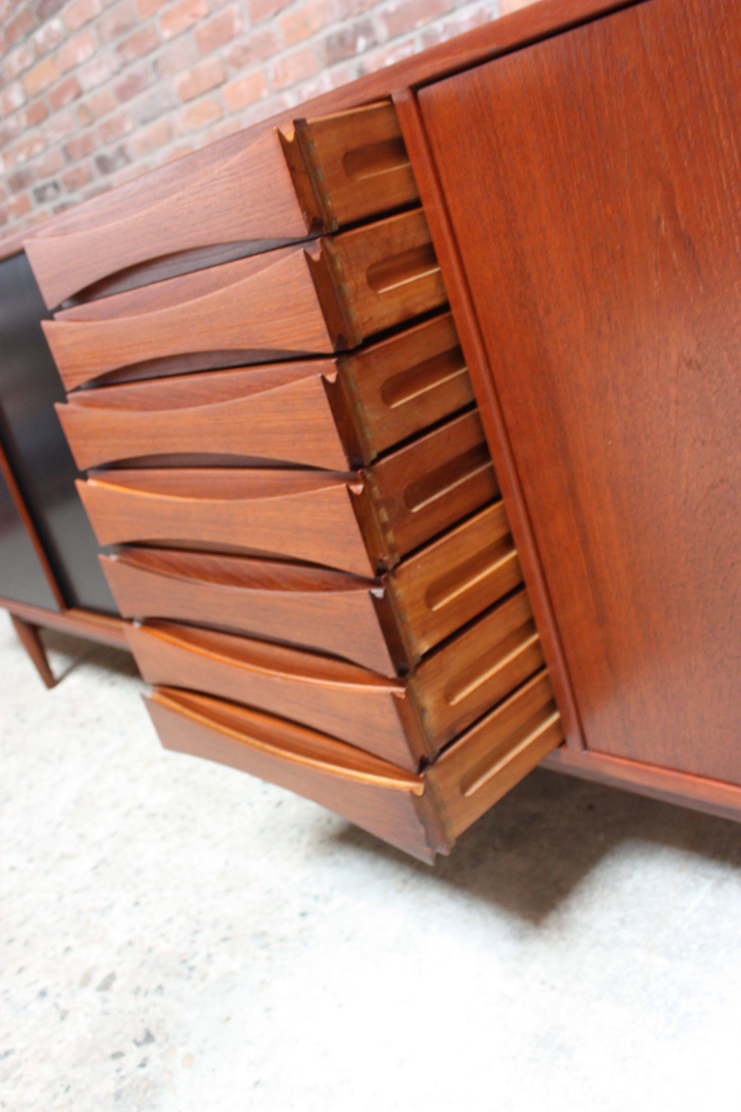 Arne Vodder Teak Credenza with Reversible Doors 4