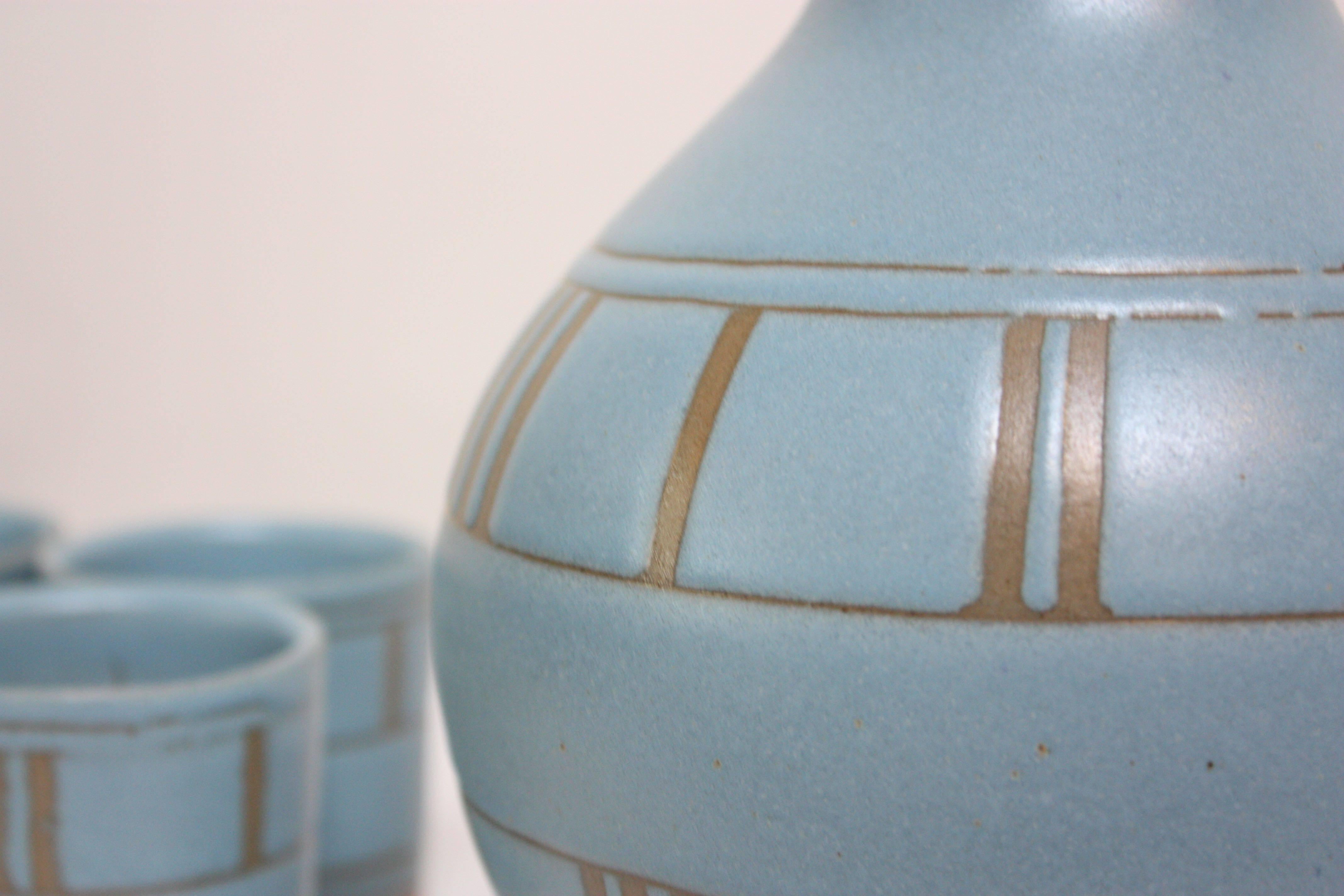 Martz for Marshall Studios Stoneware Coffee / Tea Set In Excellent Condition In Brooklyn, NY