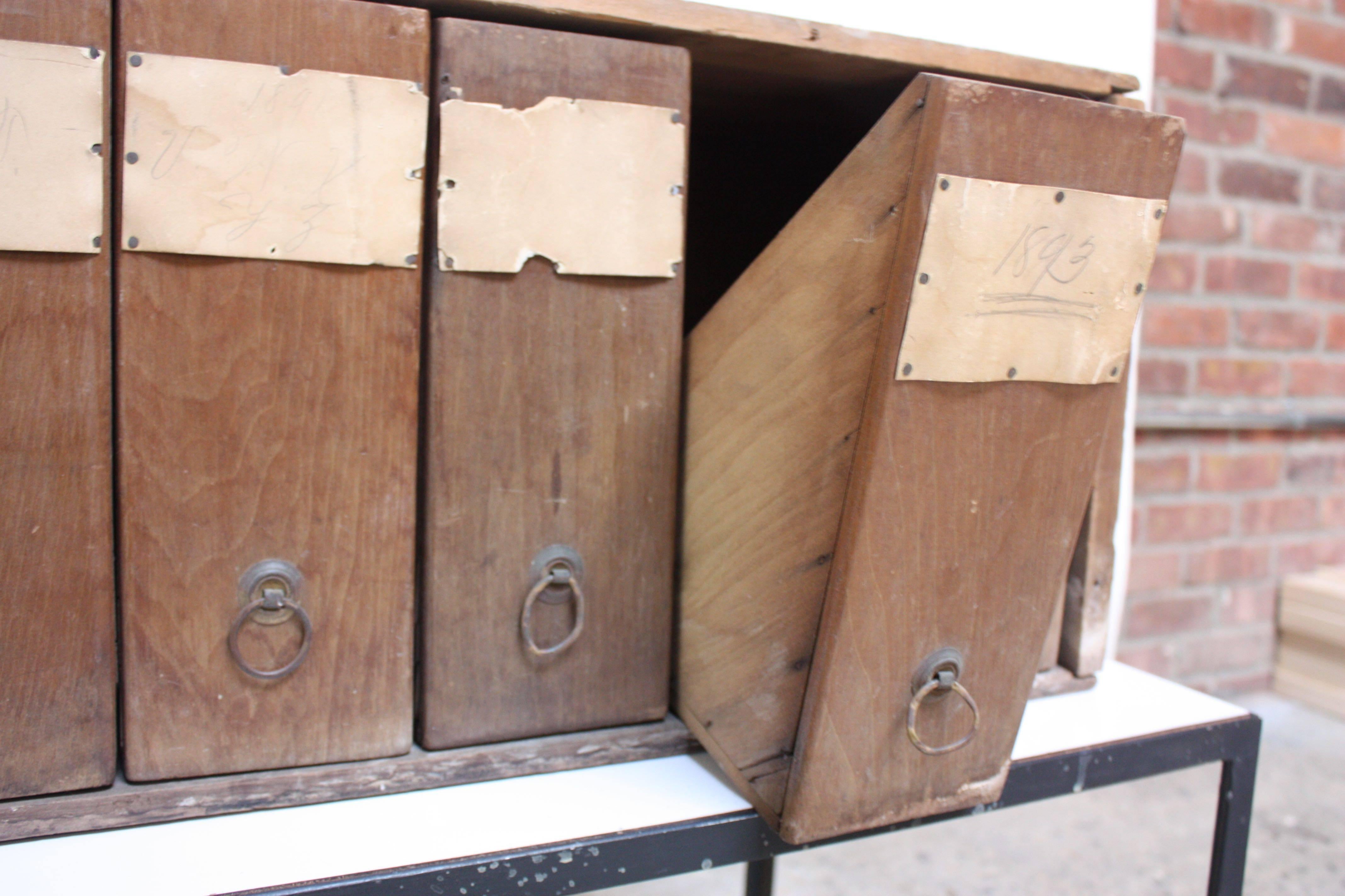 Late 19th Century Primitive 19th Century Filing Cabinet For Sale